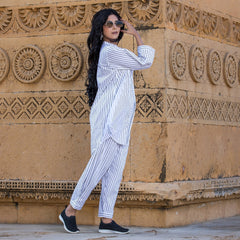 Urban Cut Co-Ord Set ( Two Piece)- COTTON