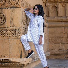 Urban Cut Co-Ord Set ( Two Piece)- COTTON