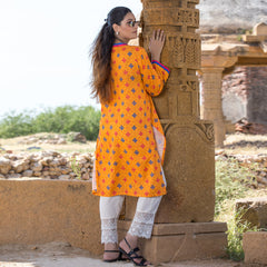 Urban Cut 1 Piece Printed Cotton Stitched Kurta