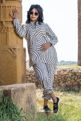 Urban Cut Co-Ord Set ( Two Piece)- COTTON
