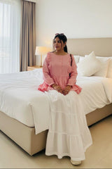 Urban Cut Stitched Cotton Long Maxi Skirt-C0226