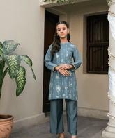 Kaanthaa Stitched 2 Piece Cotton Monar Formals Kids Suit-Chambeli Stitched (2-Piece)