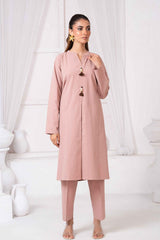 Ayla Studio Stitched SOLID ESSENTIAL CO-ORD - Blush