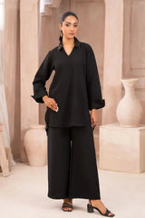 Ayla Studio Stitched SOLID ESSENTIAL CO-ORD - Night Sky
