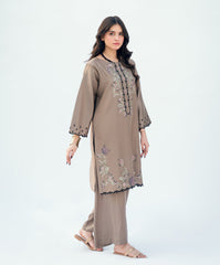 Winter Tales By Kaanthaa Stitched 2 Piece Winter Suit-Muted Garden | 2 pc Stitched