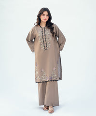 Winter Tales By Kaanthaa Stitched 2 Piece Winter Suit-Muted Garden | 2 pc Stitched