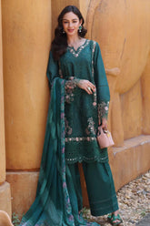 Noor By Saadia Asad Unstitched 3 Piece Eid Luxury Laserkari Suit-10-A