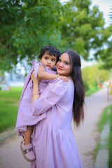 Urban Cut Mommy and Me Seer Sucker Cotton Matching Dress Set
