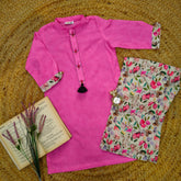 Hiba Fashion Fuchsia Pink 2 pcs Lawn suit (FSB-002)