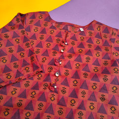 Hiba Fashion Maroon 1 PC Kurti (BFT-002)