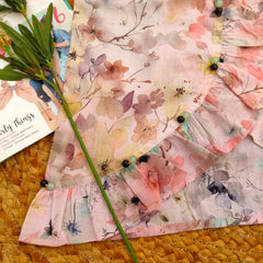 Hiba Fashion Pastel Peach 2 PC lawn suit (BSCS-001)