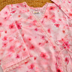 Hiba Fashion Pink Angrakha Style 2 PC Lawn Suit (BSCS-002)