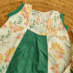 Hiba Fashion Offwhite and seagreen 1 PC Kurti (BFT-0012)