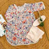 Hiba Fashion Off-white and gray 2 PC Lawn suit (BFT-008)