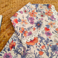 Hiba Fashion Off-white and gray 2 PC Lawn suit (BFT-008)