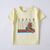 Kjunction Boys Half Sleeves-Printed T-Shirt (Mario)