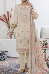 Aizal Stitched 3 Piece Embroidered Fancy Suit-AE-106-Skin