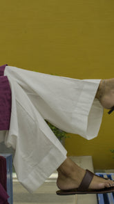 Deck Up Plain Trousers White