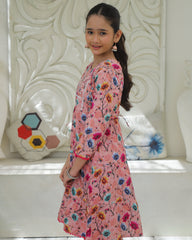 Khanak Stitched Kids-Pink 2Pcs Co Ord Set KST 201