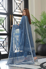 Dressline Neva Stitched 3 Piece Emb Luxury Organza Collection