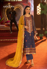 Asim Jofa LUXURY FESTIVE DROP 2 Ajlf-16 Embroidered Chiffon 3 Pcs