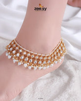 Tanzanite Anklet Golden White - Zeesy Jewellery