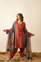 Ayla Studio Striped Allore-Dupatta