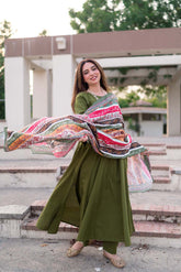 Tng By Md Odhni Collection-Phool Stripes Odhni (Light Multi)