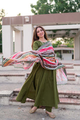 Tng By Md Odhni Collection-Phool Stripes Odhni (Light Multi)