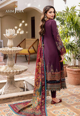 Asim Jofa Rania Pre-Winter '23 Ajrw-06 Designers Stitched Embroidered Premium Winter Cotton 3 Pcs