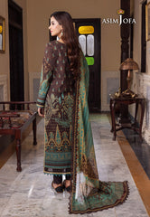 Asim Jofa Rania Pre-Winter '23 Ajrw-09 Designers Stitched Embroidered Premium Winter Cotton 3 Pcs