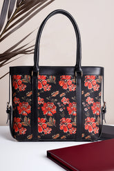 Fineur Canvas Strap Tote Bag Midnight Bloom
