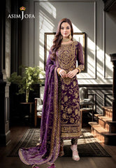 Asim Jofa Jhilmil Ajjm-06 Embroidered Chiffon 3 Pcs