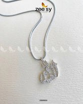 CALLIGRAPHY LOCKET-0009 Silver - Zeesy Jewellery