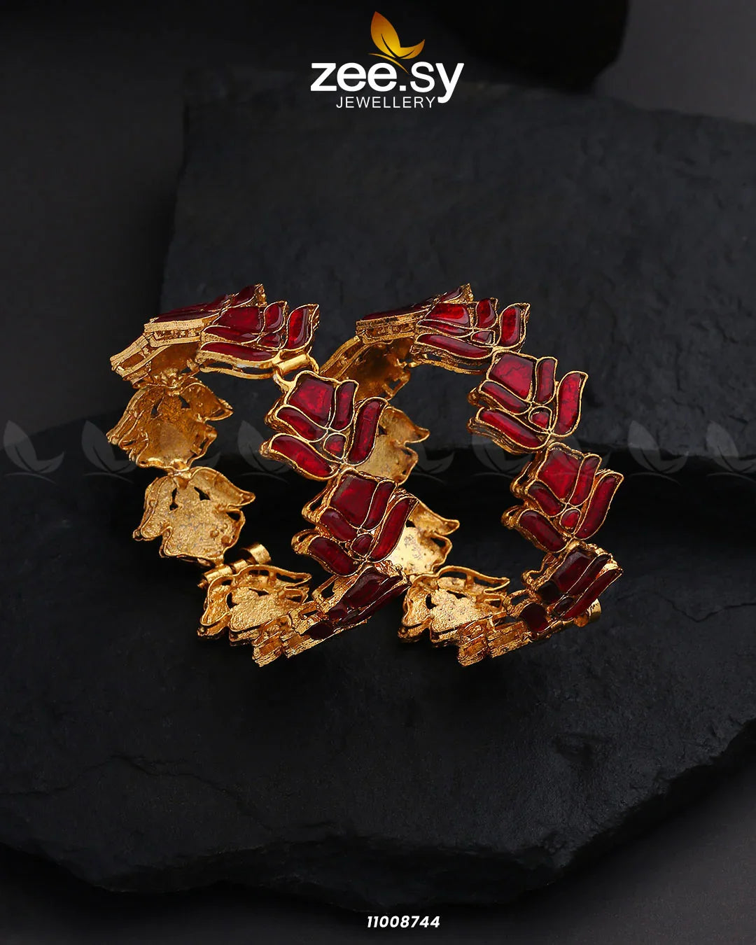 BANGLES-0535 Red - Zeesy Jewellery