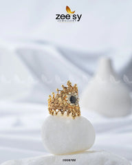 Crown Ring-8290 Black - Zeesy Jewellery