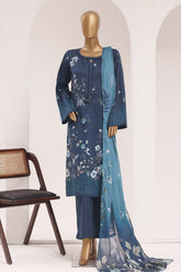 Sada Bahar Stitched 3 Piece Printed Lawn Vol-10 Suit-PR-1126-BLUE