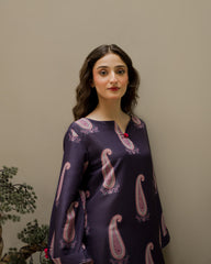 Everywear by Qariney Stitched 2 Piece Collection'2025-Midnight Paisley