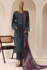 Signature By Sada Bahar Stitched 3 Piece Festive Emb Lawn Limited Edition Suit-EMB-1186-T.BLUE