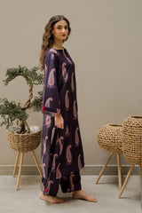 Everywear by Qariney Stitched 2 Piece Collection'2025-Midnight Paisley
