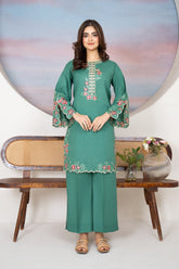 Tiraz Stitched 2 Piece Summer Suit-Zebaish