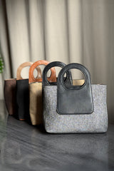 Fineur Halo Jute Shoulder Bag - Dark Brown