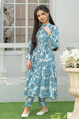 Mahroo Stitched 2 Piece Maxi Summer Collection'2025-T-FRK-002