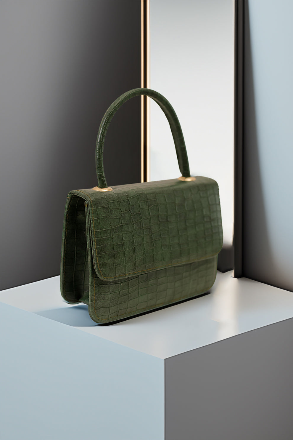 Crodocile Pattern Top Handle Handbags 2026