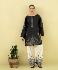 Falling Pretty By Kaanthaa Stitched 2 Piece Summer Suit-Cocoa Crème