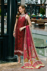 Noor by Saadia Asad Unstitched 3 Piece Eid Handwork Schiffli Laserkari Collection'2023-D-12