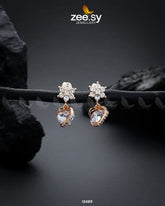 Heart Earrings White - Zeesy Jewellery