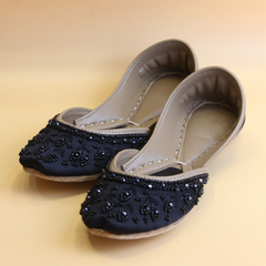 On Your Feets Emb Khussa-Luminous Lily (Black)