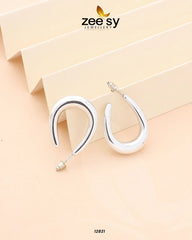 Enkei Hoops Earrings Silver - Zeesy Jewellery