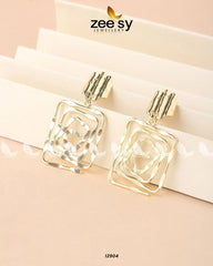 Anemone Earrings Golden - Zeesy Jewellery